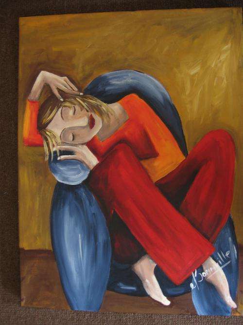 Napping       [400x300mm]     by South African Artist dSomm'ville