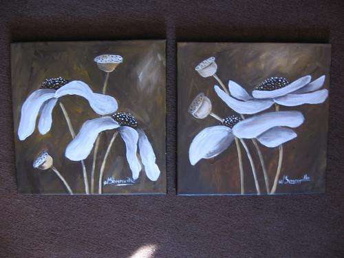 Snowy Fields   1 + 2   size   300x300mm     by South African Artist dSomm'ville