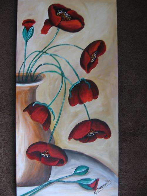 Vase with Poppies   [610 x 300 mm ]   by  -  dSomm'ville