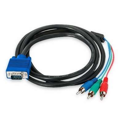 1.5m VGA to 3 RCA Component Cable for PC Laptop HDTV