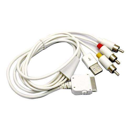 USB AV Cable For Ipod/Iphone - View Movies & Photos On TV / Monitor.
