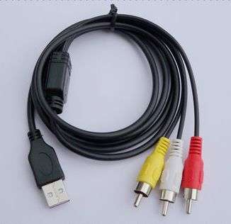 USB   to 3 RCA Video , Audio And Data Cable- Connect your AV equipment To PC