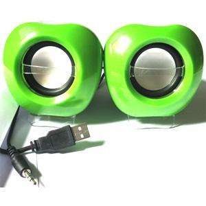 Mini USB Speakers for PC/MP3/MP4 - Green