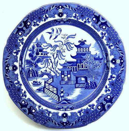 Beautiful  Burleigh ware WILLOW  England plate Diameter 24cm