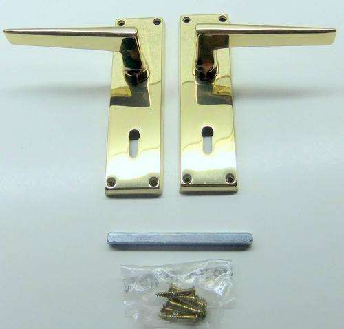 DOOR HANDLES ( SOLID BRASS)   x 3,1/2 Pairs