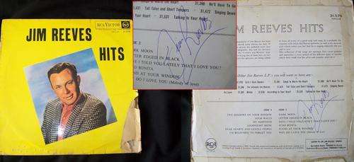 **AUTOGRAPHED** Jim Reeves "Hits" Album