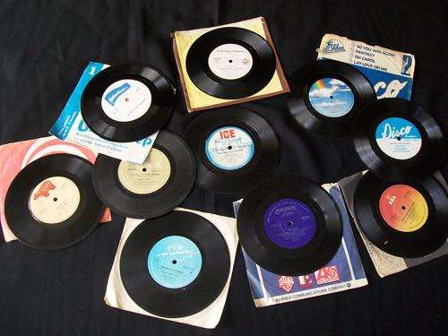 Collection of TEN Vintage  seven single records
