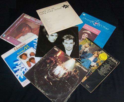 Collection of Seven Vintage Vinyl Pop albums ~ ONE BID TAKES ALL ~