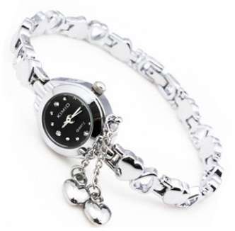 ***ALL NEW SUPER VALUE***STUNNING CHARM BRACELET WATCH IN BLACK***R10 BID INCREMENTS***