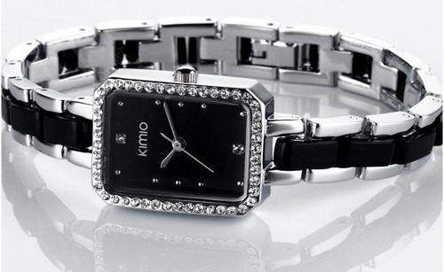 ***GO BLACK***STUNNING LADIES BRACELET WATCH***WITH A TASTEFUL AMOUNT OF BLING***