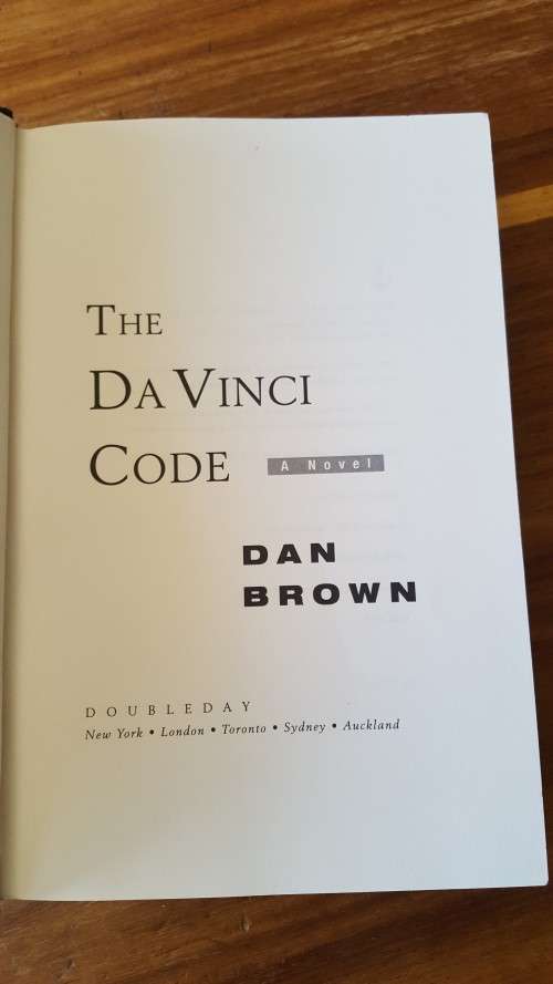 The Da Vinci Code by Dan Brown - Large Hardcover