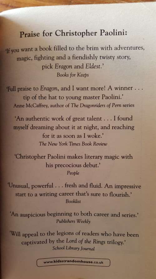 Eldest (The Inheritance Cycle #2) by Christopher Paolini