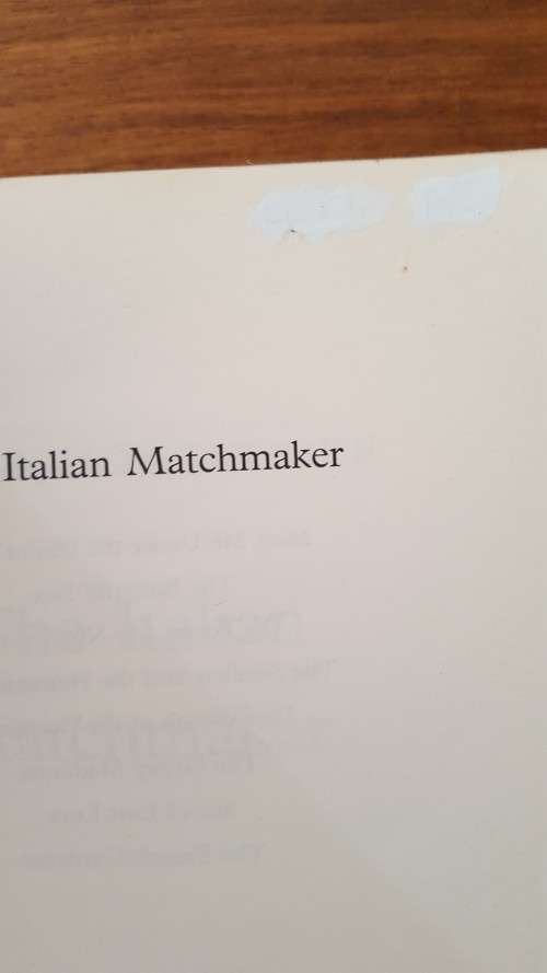 The Italian Matchmaker by Santa Montefiore - Large Softcover