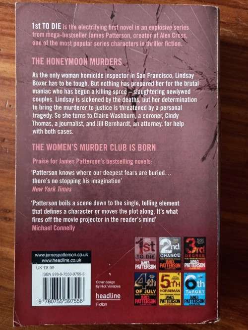 1st to Die (Women`s Murder Club #1) by James Patterson