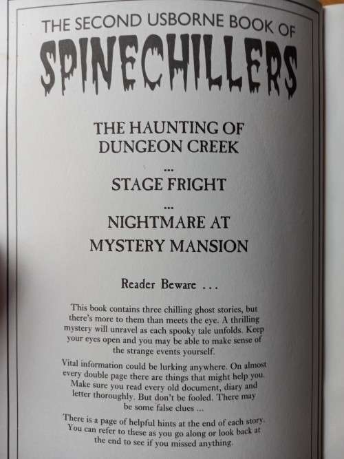 The Second Usborne Book of Spinechillers
