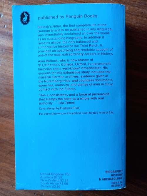 Hitler: A Study in Tyranny by Alan Bullock