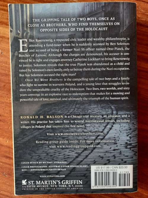 Once We Were Brothers (Liam Taggart & Catherine Lockhart #1 ) by Ronald H. Balson