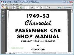 Chevrolet Chevy (1949 - 1953) Shop Manual (E-book)