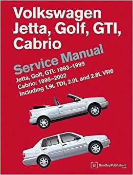 Volkswagen Jetta, Golf, Cabrio (1993 to 1998) Service Manual (E-book)