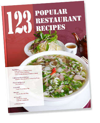 123 Popular Restaurant Recipes - Ebook (Free download)