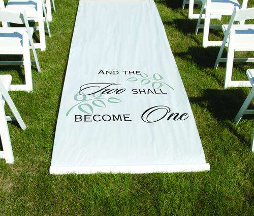 Wedding Decor, Favours and Gifts. 2 Shall Become 1 Aisle Runner. In stock and ready for delivery.