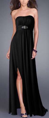 Gorgeous Chiffon Evening Dress. In stock in Black size 8. FREE and OVERNIGHT delivery!!!