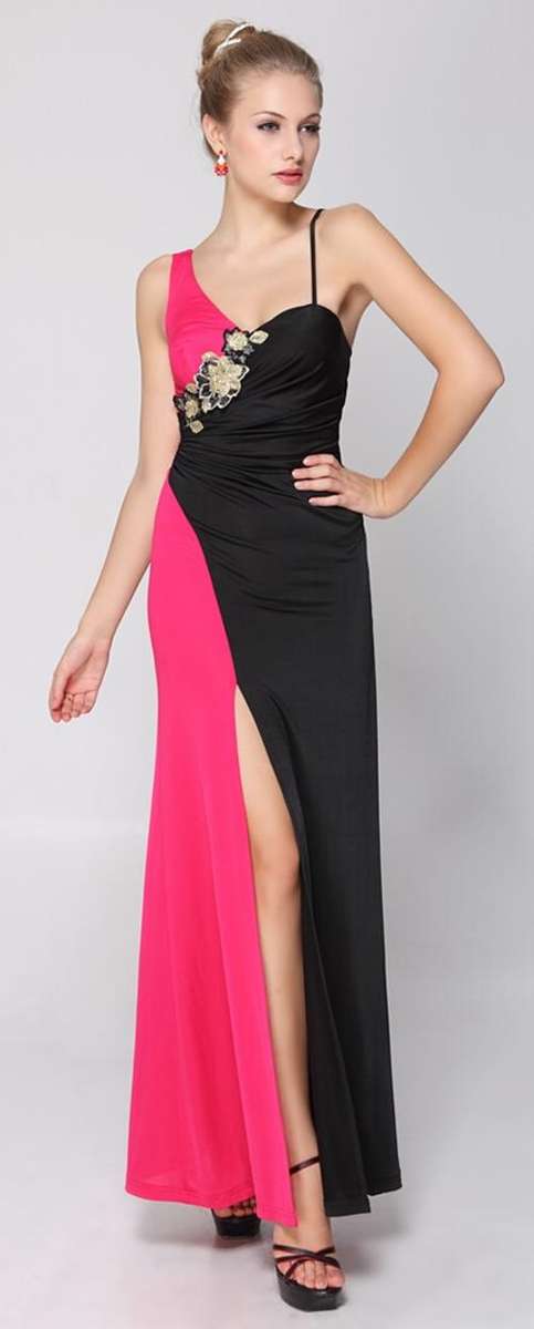 Gorgeous Evening Dress. Available to order in Black/Pink (S to 3XL). FREE, OVERNIGHT delivery!!
