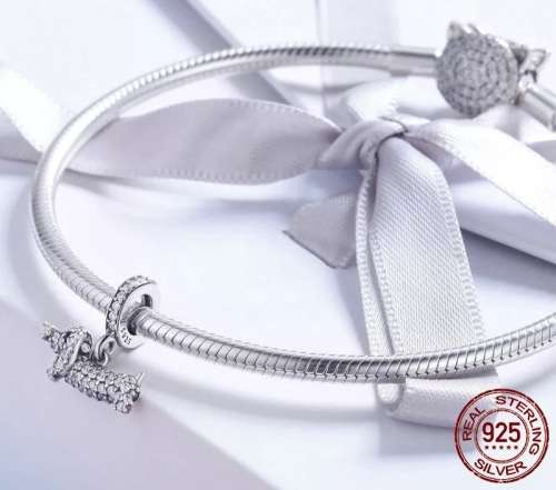 Pandora Compatible Crystal Dachshound Charm