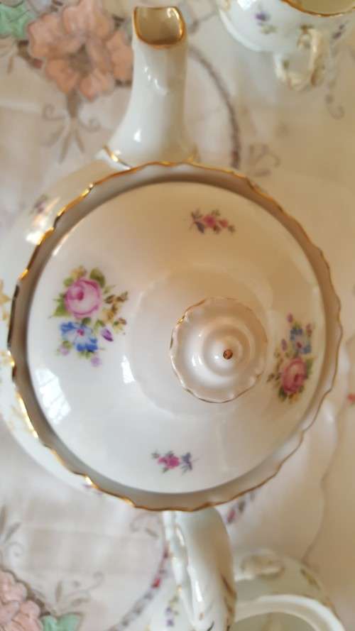 Bone china part Tea set Czech Tea pot