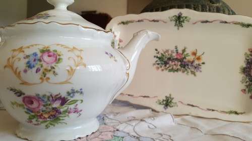 Bone china part Tea set Czech Tea pot