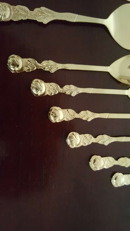 gold plated tea spoon set