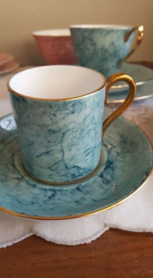 rare TEAL Royal albert Gossamer duo