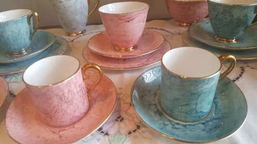 ROYAL ALBERT PINK gossamer Rare coffee duo