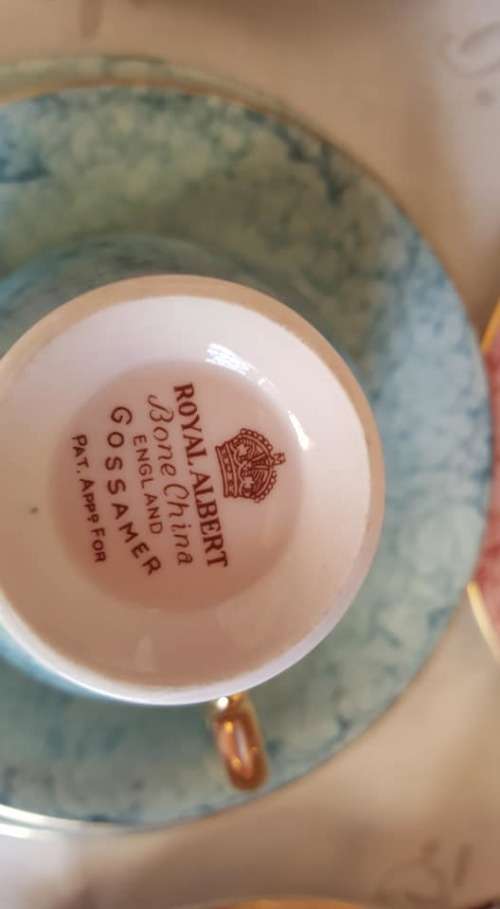 rare TEAL Royal albert Gossamer duo