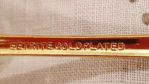 EETRITE 24KT GOLD PLATED 6 TEA SPOONS