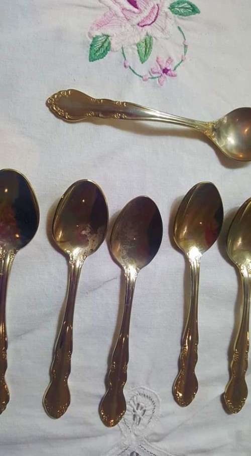 EETRITE 24KT GOLD PLATED SUGAR SPOONS