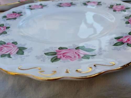 pink roses harlequin soft pink MILK SUGAR CAKE SERVER