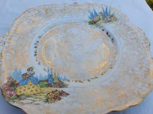 colclough crinoline lady in garden