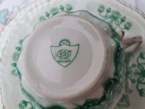 CHRISTMAS Peppermint Crisp green 6 piece tea trio