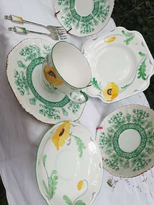 1930's Poppy ART DECO TRIO