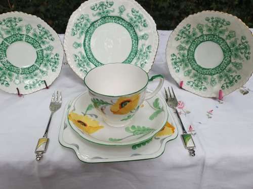 1930's Poppy ART DECO TRIO