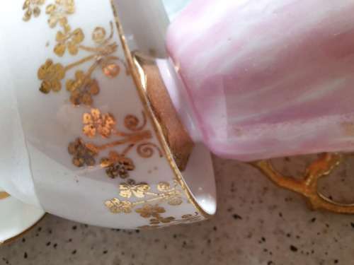 joblot of 2 and a half bone china cups for mosaic or garden decor