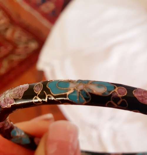 vintage Cloisonne bracelet bangles