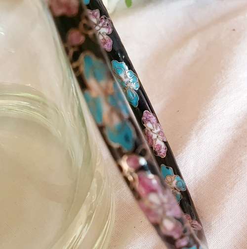 vintage Cloisonne bracelet bangles