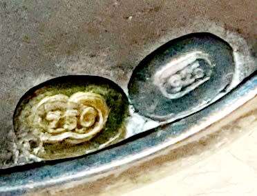 18t gold and silver vintage handmade bracelet