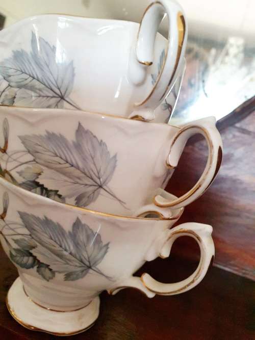 Royal Albert Silver Maple you are bidding on a single cup only    (11 available)