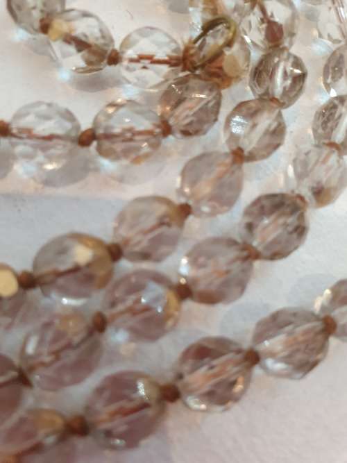vintage Rose gold flashing Gatsby length Aurora borealis crystals | National Free Shipping |