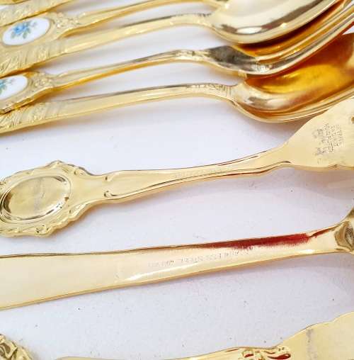 Mixmatch Eetrite Moonlight Rose cutlery 6 teaspoons 6 tea forks