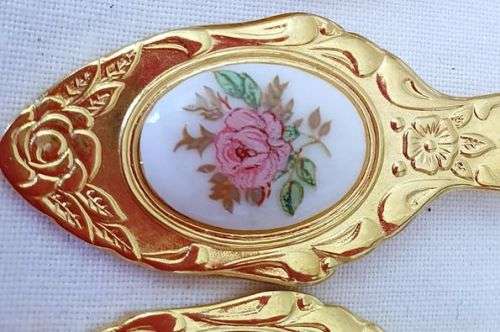 eetrite SET 1 WITH SUGAR SPOON INCLUDED GOLD PLATED