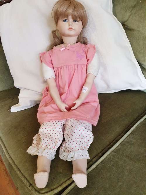 Large Vintage doll with human hair